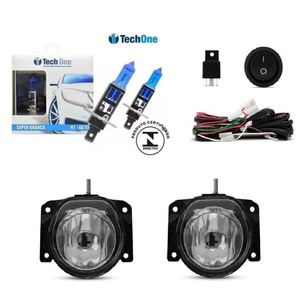 Imagem de Kit Farol De Milha Auxiliar Neblina Fiat DOBLO 2002 03 04 05 06 07 08 09 10 11 12 13 14 15 16 17 18 19 2020 ACR S Branca