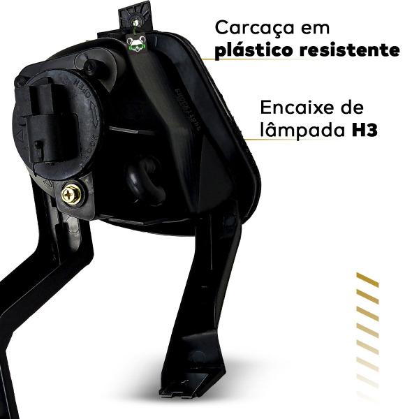 Imagem de Kit Farol de Milha Corsa Pick Up 2000 2001 2002 Botao Modelo Original