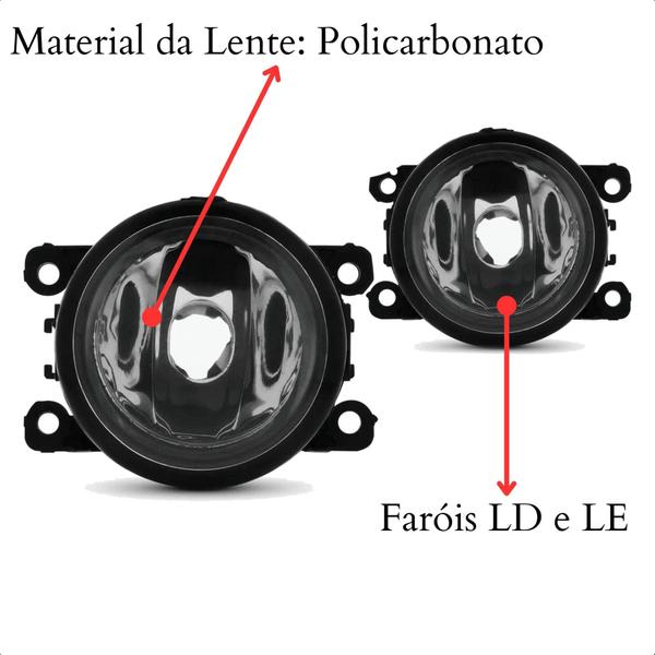 Imagem de Kit Farol de Milha Fiesta Rocam 2010 até 2012 com Moldura e Botão Modelo Alternativo Tic Tac 2 Pinos Suits - STS439FD