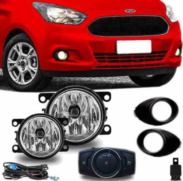 Imagem de Kit Farol de Milha Neblina Auxiliar Ford Ka 2014 2015 2016 2017