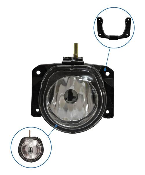 Imagem de Kit Farol de Milha Neblina Fiat Palio Siena Palio Weekend Strada 2001 até 2003 Palio Fire Siena Fire 2003 até 2007 Botão Alternativo