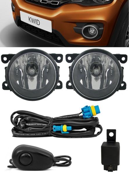 Imagem de Kit Farol de Milha Neblina Renault Kwid Todos - Interruptor Alternativo