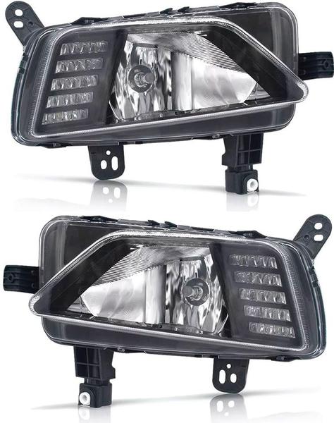 Imagem de Kit Farol de Milha Neblina Vw Virtus e Novo Polo 2018 2019 2020 2021 2022 Com LED Daylight - DRL + Kit Lâmpada Super LED 6000K