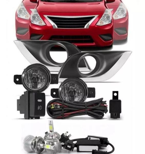 Imagem de Kit Farol De Milha Nissan Versa 2018 2019 2020 2021 + Super Led