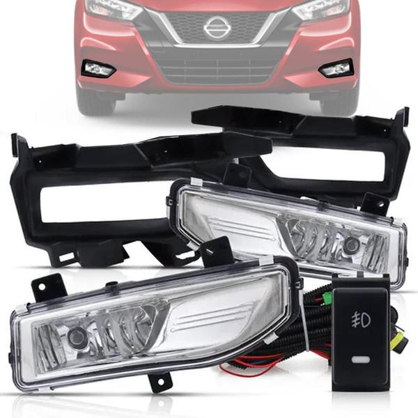 Imagem de Kit Farol De Milha Nissan Versa 2020 Em Diante Botão Painel