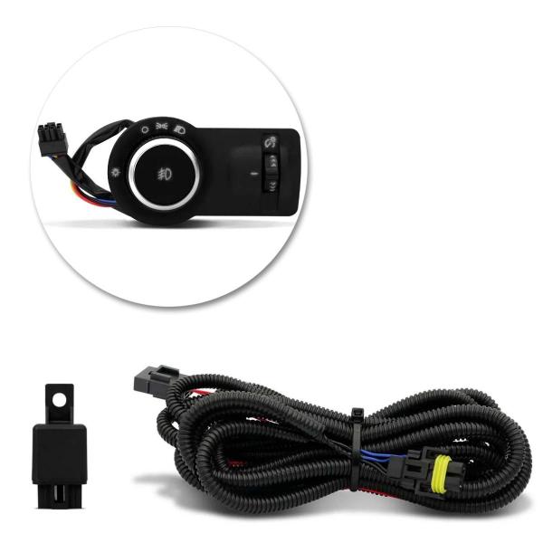 Kit Farol de Milha Onix Prisma LS LT 2013 a 2016 Auxiliar Neblina Botão Original - Shocklight Imagem de Kit Farol de Milha Onix Prisma LS LT 2013 a 2016 Auxiliar Neblina Botão Original