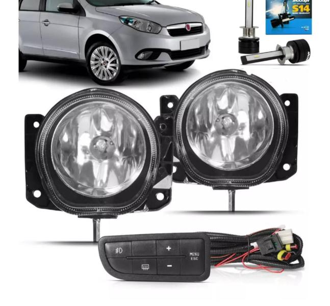 Imagem de Kit Farol de Milha Original Grand Siena +Super Led 2018 2019 2020