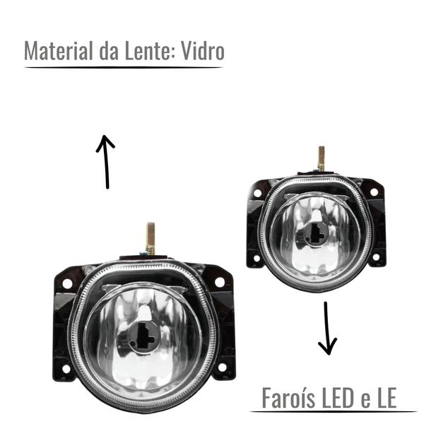 Imagem de Kit Farol de Milha Palio Fire Economy Moldura Cromo Botão Original e Alternativo Tic Tac 2 Pinos Suits STS128FT