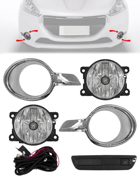 Imagem de Kit Farol De Milha Peugeot 208 2012 Até 2016