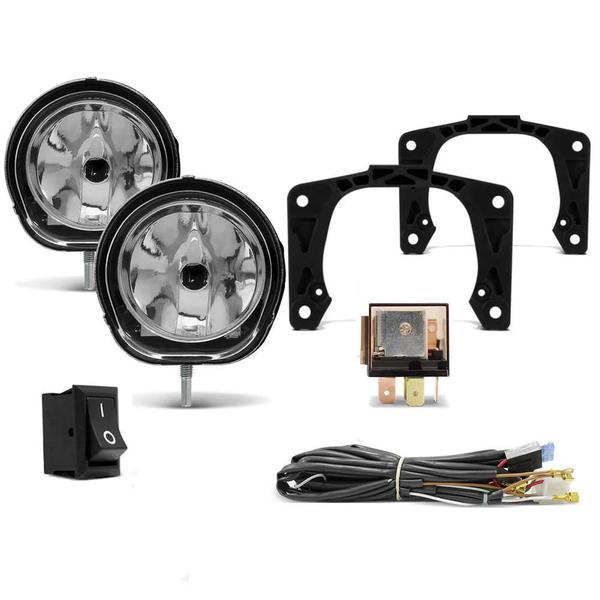 Imagem de Kit Farol de Milha Punto 2013 2014 2015 Auxiliar Neblina Suporte