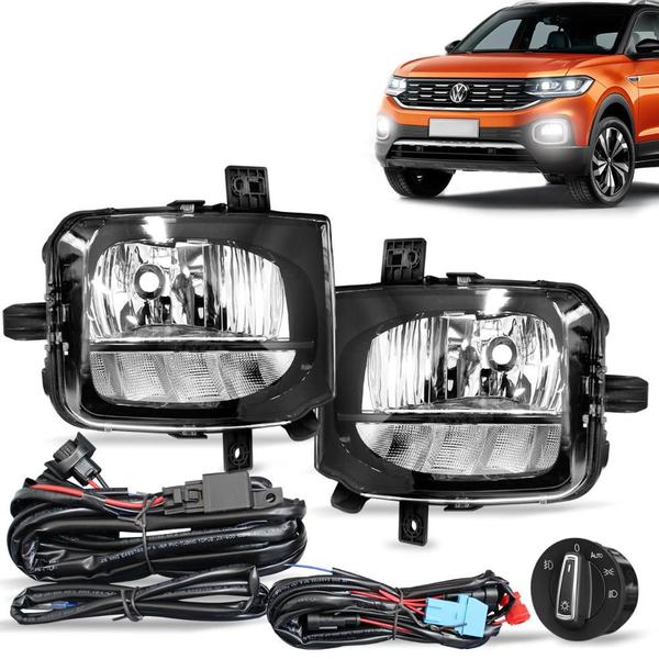 Imagem de Kit Farol de Milha T-Cross 2019 a 2022 Drl Função Seta Botão Modelo Original