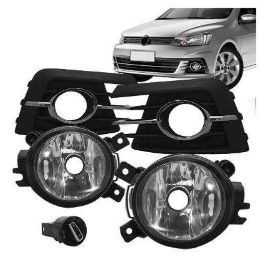 Imagem de Kit Farol De Milha Vw Gol G7 Bt. Mod. Original Com Mold. Cro