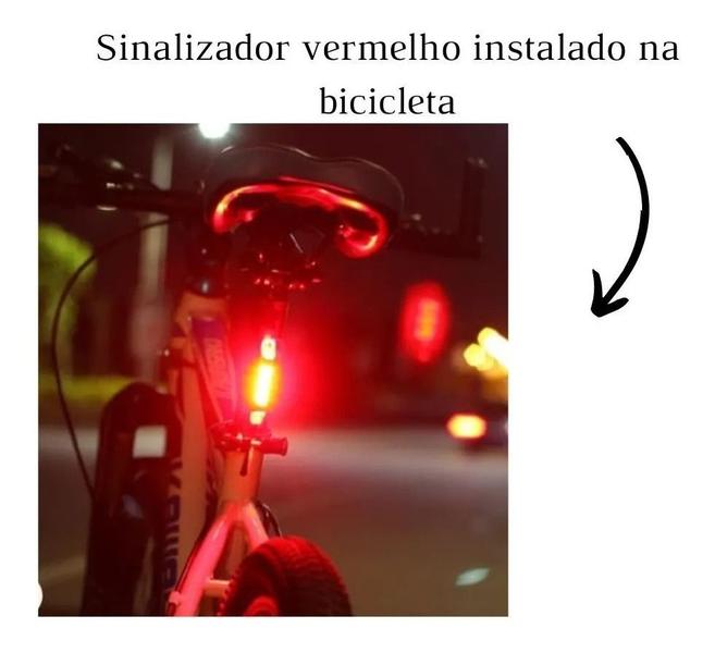 Imagem de Kit Farol Lanterna Bike Bicicleta Recarregável Profissional Sinalizador Led