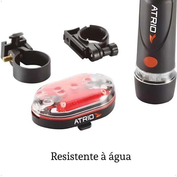 Imagem de Kit Farol + Lanterna para Biclicleta Resistente à Àgua Ilumina15 Metros Atrio - BI006