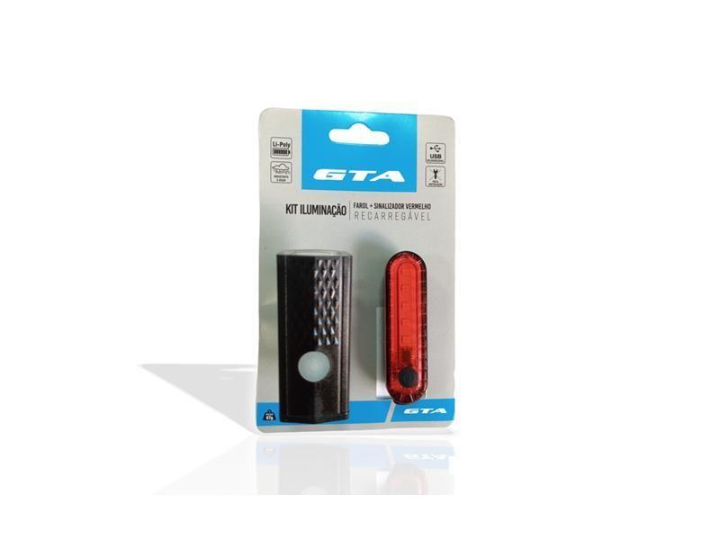 Imagem de Kit Farol Led Gta 120 Lumens + Sinalizador Traseiro Vermelho