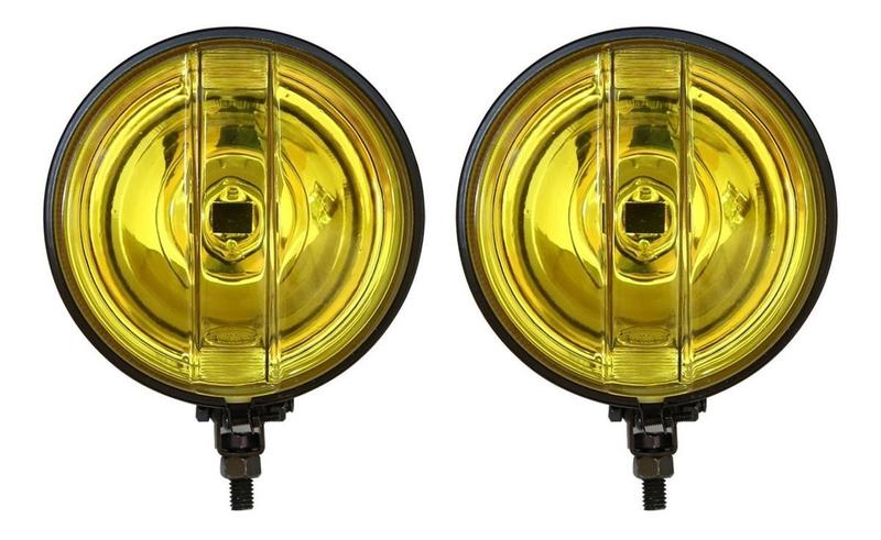 Imagem de Kit Farol Milha Auxiliar Gol Gti Gts Copa Fusca Buggy 136mm Amarelo