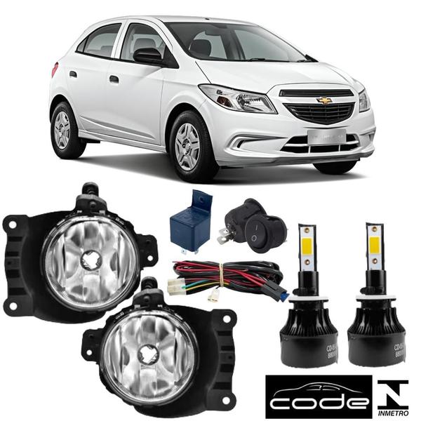 Imagem de Kit farol milha chevrolet prisma 2012 ate 2019 e super led