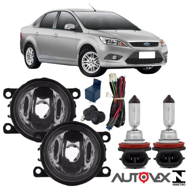 Imagem de Kit Farol Milha Ford Focus 2009 a 2013 Lâmpadas Halógenas VD