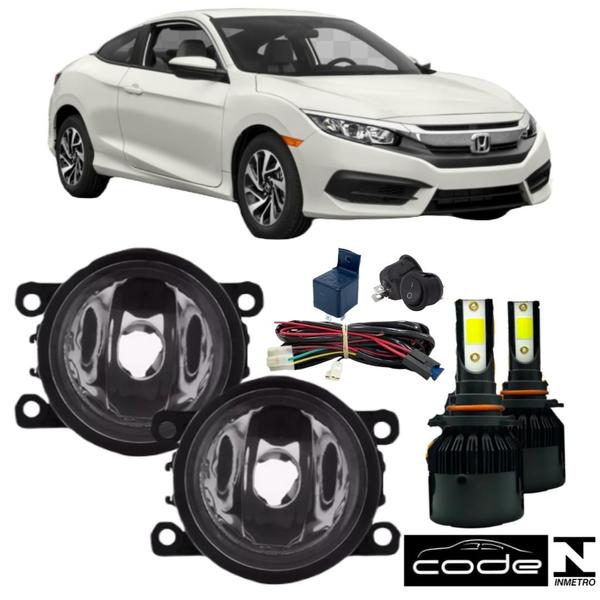 Imagem de KIT Farol Milha Honda New Civic 2015 a 2021 Super Led