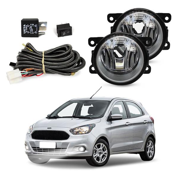 Imagem de Kit Farol Milha Ka Hatch Sedan 2015 a 2021 Auxiliar Neblina