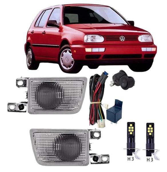 Imagem de Kit farol milha neblina golf alemao 1992 a 1995 e super led