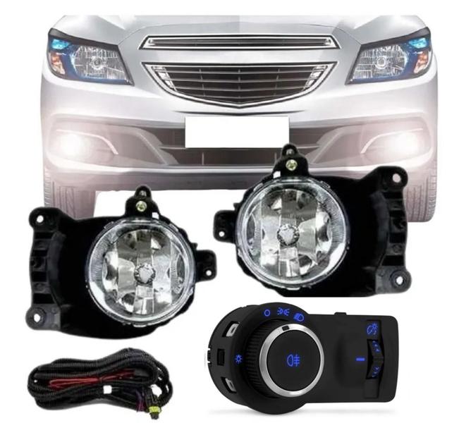 Kit Farol Milha Neblina Lt Onix Prisma Cobalt 2012 2013 2014 2015 - suits Imagem de Kit Farol Milha Neblina Lt Onix Prisma Cobalt 2012 2013 2014 2015
