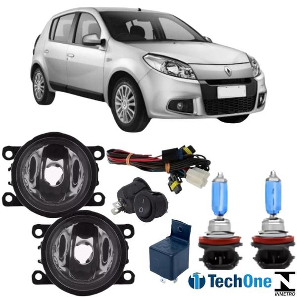 Imagem de Kit Farol Milha RENAULT SANDERO 2009 a 2011 e Super Branca