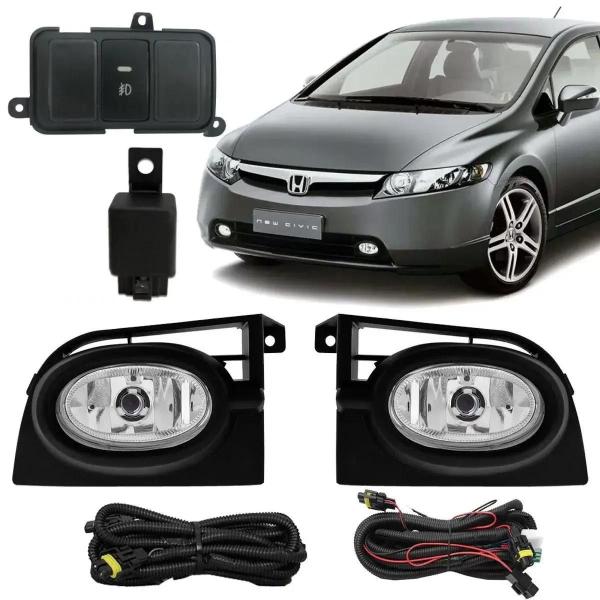 Imagem de Kit Farol Neblina Milha Honda New Civic 2006 até 2008