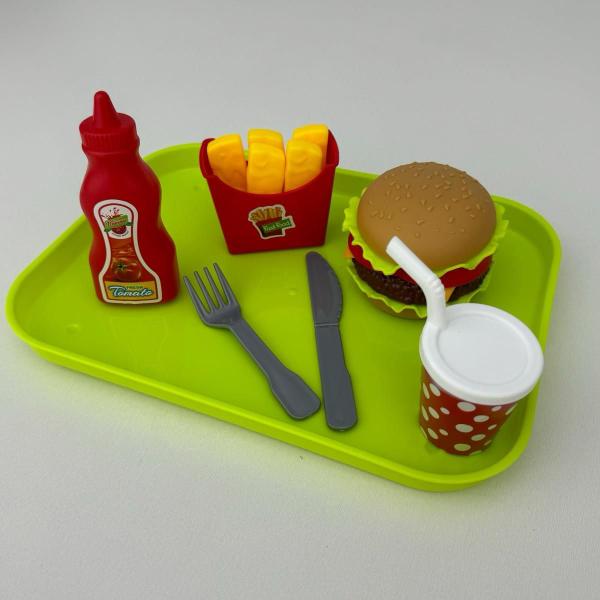 Imagem de Kit Fast Food Hora do Lanche 24 Peças Brinquedo Comidinhas