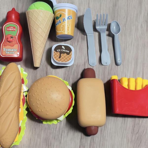 Imagem de Kit Fast Food Hora Do Lanche  Brinquedo Infantil lanchonete