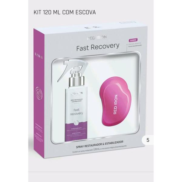 Imagem de Kit Fast Recovery Red Iron - Spray Restaurador 120mL + Escova mágica desembaraçante