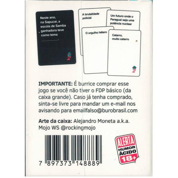 Kit Fdp Expansão 2 3 4 5 6 Foi De Propósito Buró Jogo Cartas Imagem de Kit Fdp Expansão 2 3 4 5 6 Foi De Propósito Buró Jogo Cartas