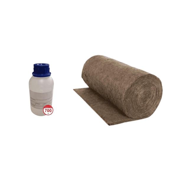 Kit Feltro Lã de Rocha 120x60cm 51 mm + Cola Incombústivel 0,5L Isolamento Acústico Térmico - EcoPortal Imagem de Kit Feltro Lã de Rocha 120x60cm 51 mm + Cola Incombústivel 0,5L Isolamento Acústico Térmico