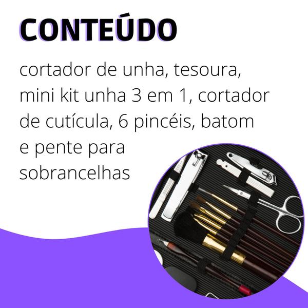 Imagem de Kit Feminino Para Presentes 15 Peças Mais Estojo - Preto