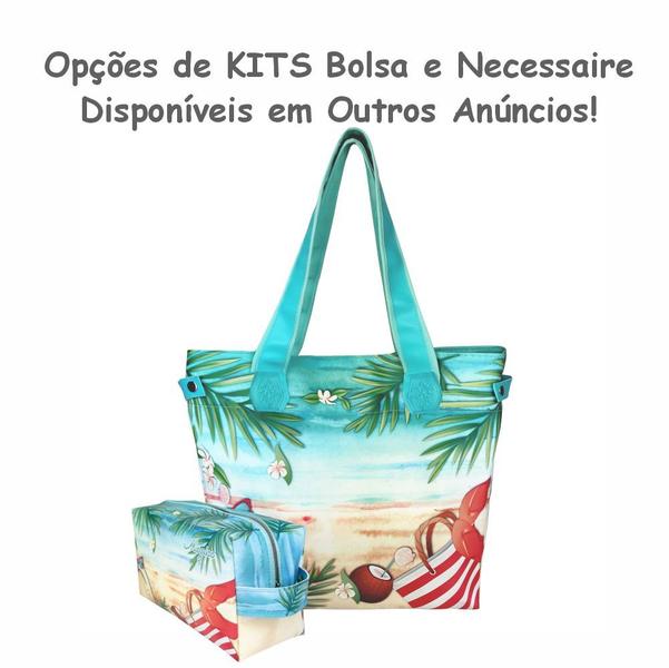 Imagem de Kit Feminino Praia Azul Bolsa Chinelo Necessaire Magicc KIT-232