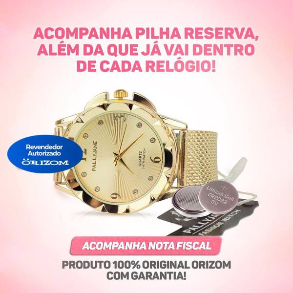 Imagem de Kit Feminino prova dagua dourado digital led kit 2 original