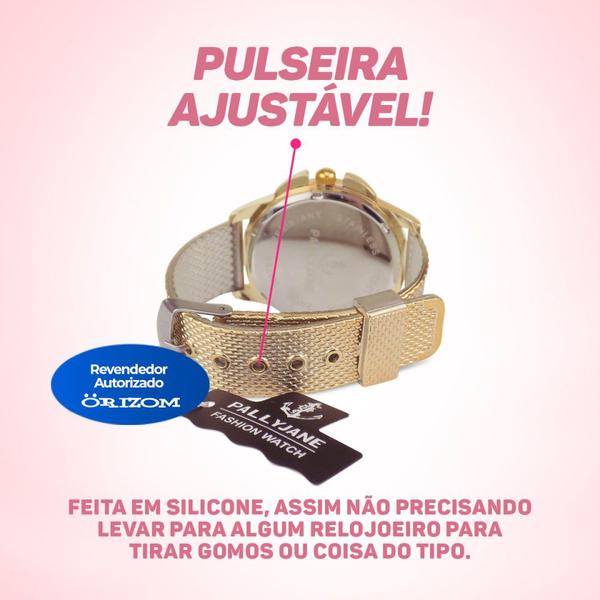 Imagem de Kit Feminino prova dagua dourado digital led kit 2 original