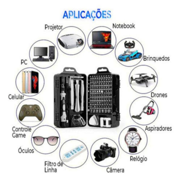 Imagem de Kit Ferramenta 115 Chaves Precisão Celular Notebook Tablet PC