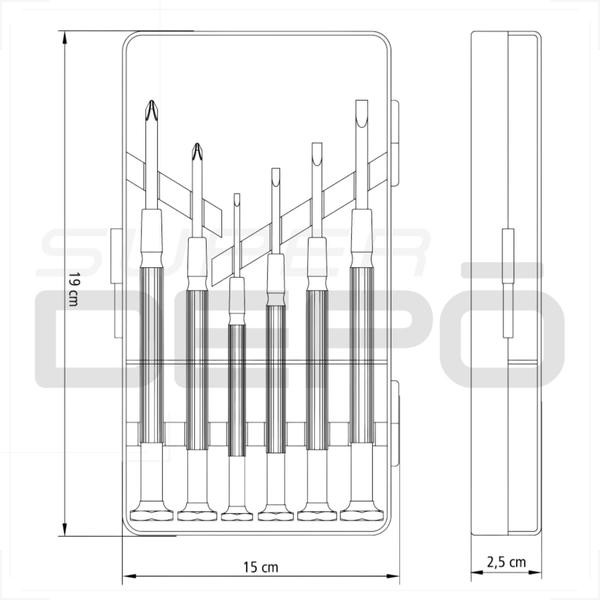 Imagem de Kit Ferramenta Chave Fenda, Philips e Precisão Tramontina