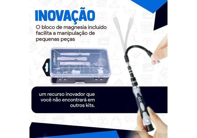 Imagem de Kit Ferramentas 115 Chaves Precisão Reparo Manutenção Celular Notebook Tablet Relógio