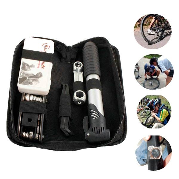 Kit Ferramentas Bike Bomba Chaves Remendo Reparo Bicicleta - BELLATOR Imagem de Kit Ferramentas Bike Bomba Chaves Remendo Reparo Bicicleta