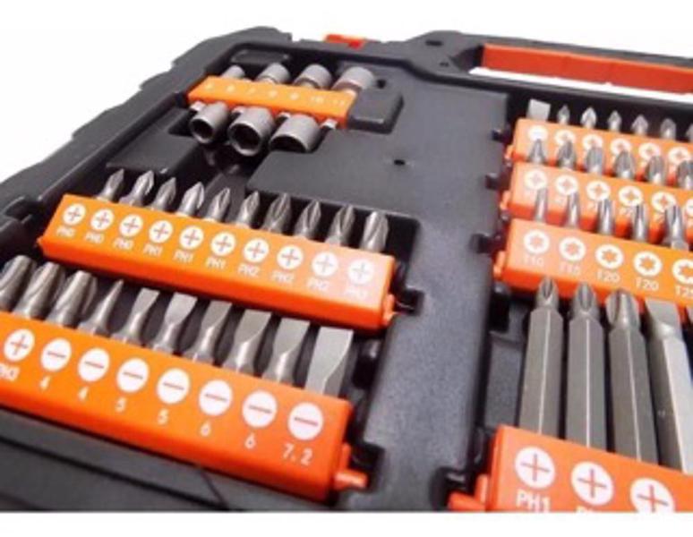 Imagem de Kit Ferramentas Brocas Bits E Pontas 104 A7230 Black Decker