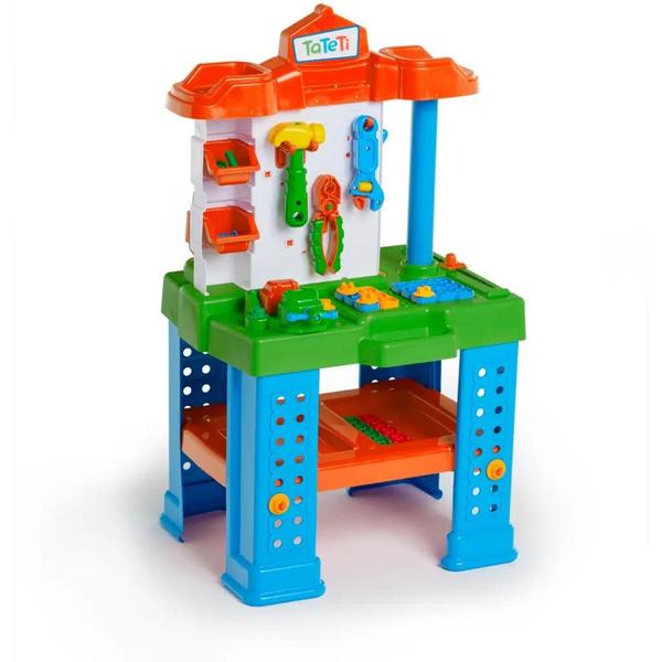 Imagem de Kit Ferramentas De Brinquedo Conjunto Infantil Bancada De Trabalho Brincadeira Didática - Tateti