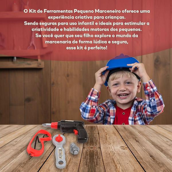 Imagem de Kit Ferramentas Educativo Marceneiro Engenheiro Cor Vermelho