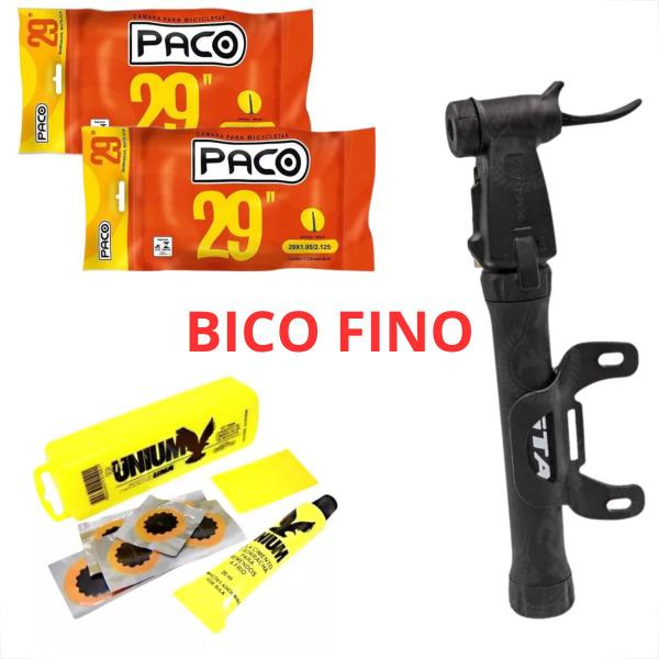 Imagem de Kit Ferramentas Para Bicicleta Câmara Aro 29 Bico Fino Bico Grosso Completo Remendo ReparoVálvula 48mm Bomba De Ar Manutenção Ciclismo