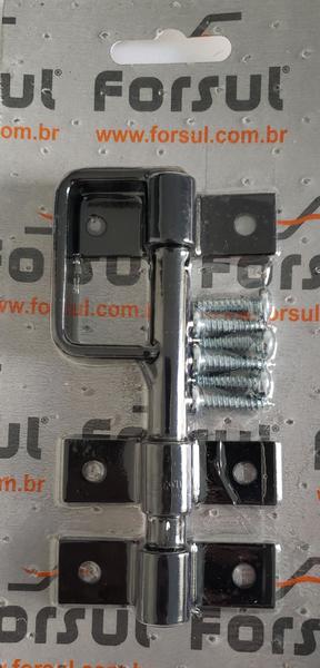 Imagem de Kit Ferrolho Tranca Trinco Com Alça 15cm N-2 Forsul Preto