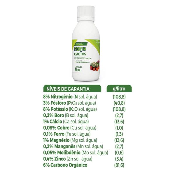 Imagem de KIT Fertilizante para Cactos e Suculentas + Substrato FORTH