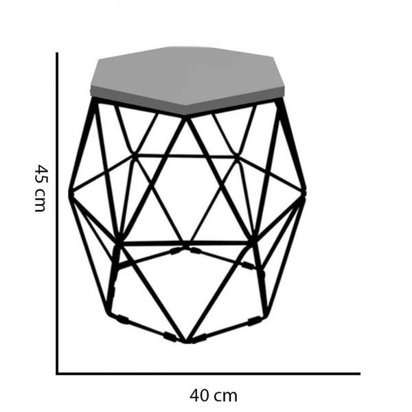 Imagem de Kit Festa 1 Mesa Aparador Bistrô G Mavie 150cm com 2 Mesas P Luna Ferro Preto MDF Carvalho - Ahz Móveis