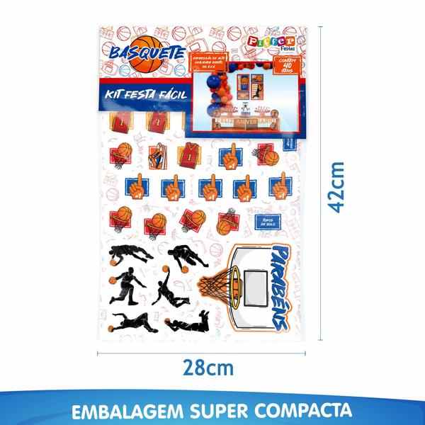 Imagem de Kit festa Basquete Decoração aniversário EVA + 25 Balão 11"