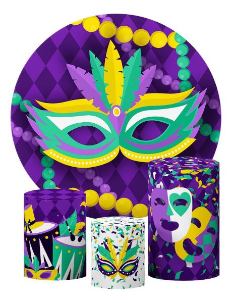 Kit Festa Capa Cilindro Carnaval P M G Sublimação E Painel - Decoraset Imagem de Kit Festa Capa Cilindro Carnaval P M G Sublimação E Painel